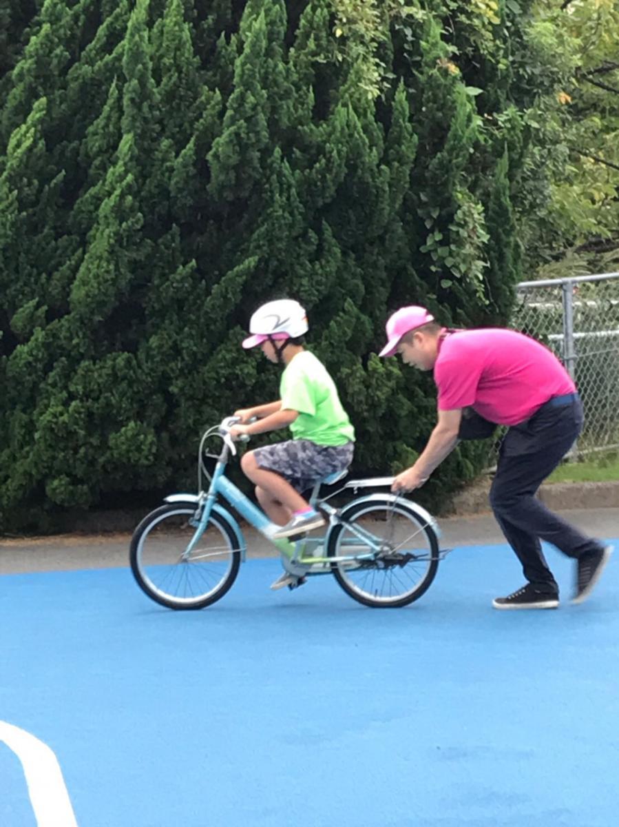 今日初めて自転車に乗りました・・・